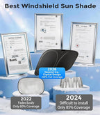 DMJN Windshield Sun Shade for Toyota RAV4 (2019-2026), Car Sunshade for Front Windshield [100% Efficient Block UV & Scorching Sun] UPF50+ Heat Block - Protect Interior & Keep Cooler