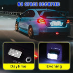 Augeny 4 PCS USB LED Car Interior Atmosphere Lamp, Plug-in USB Decor Night Light, Portable Auto Ambient Lighting Kit, Universal Vehicle Interior Accessories for Most Cars (White & Purple)