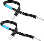 Duke & Dixie Dog Seat Belt Pet Dog Cat Car Seatbelt Safety - Adjustable Harness Safety Belts Pet Leash - Heavy Duty Nylon - Universal Fit (2 Pack Elastic Leash) (2 Pack Elastic seat BLT Leash)