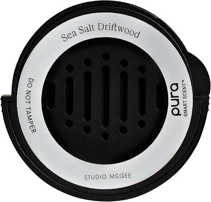 Pura and Studio McGee - Fragrance for Car Diffuser - Clean & Safe Luxury Scent Refill - Long-Lasting for 30 Days of Aroma - Must-Have Accessory - Sea Salt Driftwood