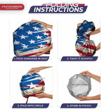Autoamerics 1-Piece Windshield Sun Shade USA Art Flag - 1 American Design - Foldable Car Front Window Sunshade for Most Sedans SUV Truck - Blocks Max UV Rays and Keeps Your Vehicle Cool - Small