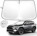for Toyotа RAV4 2019-2023 2024 2025 2026 Windshield Sun Shade Custom Fit RAV-4 SUV TRD Off-Road, LE XLE Premium Limited Foldable RAV4 Sunshade, UV Block & Protector Rav4 Accessories