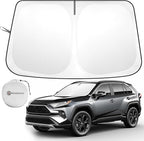 for Toyotа RAV4 2019-2023 2024 2025 2026 Windshield Sun Shade Custom Fit RAV-4 SUV TRD Off-Road, LE XLE Premium Limited Foldable RAV4 Sunshade, UV Block & Protector Rav4 Accessories