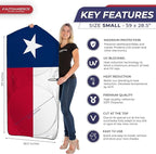 Autoamerics 1-Piece Windshield Sun Shade American Texas Flag USA Patriotic Design - Foldable Car Front Window Sunshade for Sedans SUV Truck - Blocks Max UV Rays and Keeps Your Vehicle Cool - Small