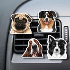 WIRESTER Set of 4 Fresh Scented Car Air Freshener Vent Clip, Decorative Accessories, Interior Decoration for Cars - Dogs, Cats, Animal