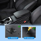 2019-2025 2026 XC40 Center Console Cover for Volvo XC40 (Core/Plus/Ultra/Ultimate/Momentum/R-Design/Inscription), Waterproof&Comfy Lether Armrest Cover 2023 2024 2025 XC40 Accessories (Black)