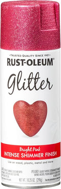 Rust-Oleum 301818 Specialty Glitter Spray Paint, 10.25 oz, Bright Pink