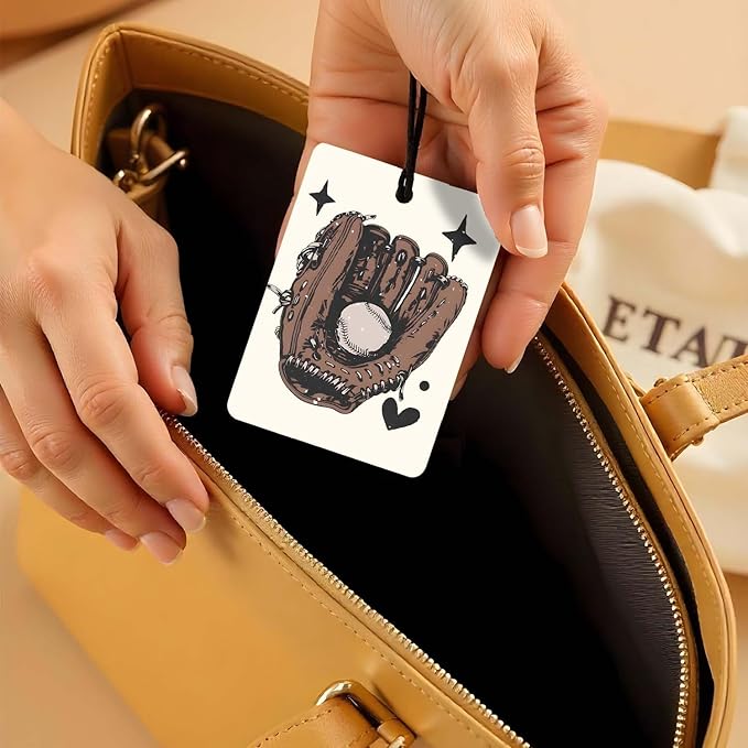 Baseball - Themed Car Air Freshener 4 Pcs, Retro Sports & Game Day Hanging Air Freshener for for Cars Closet Drawer Books, Car Accessories Mirror Decor for sports enthusiast.
