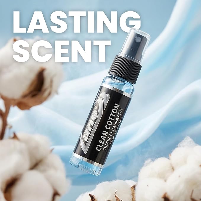 LANE’S Premium Car Air Freshener "Clean Cotton" - 1oz Oil-Based, Long-Lasting Auto Scent Spray - Food, Pet, Odor Smell Deodorizer for Cars, Trucks, SUVs' Interior Leather, Carpet, Upholstery