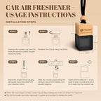 Car Air Freshener Hanging, 3 Pcs Teakwood Mahogany, Sandalwood & Oud, Cedarwood & Cypress, Wooden Scent Air Fresheners Diffuser for Car, 45+ days Long Lasting Fragrance, 0.27 FL OZ/8ML