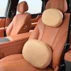 FLORICH Car Headrest and Lumbar Support Double-Sided Suede & Leather Neck Rest Cushion with Back Support Breathable Car Seat Headrest and Lumbar Support for Car Office Chair Fatigue Relief, Brown