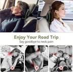 SPRFUFLY Really Chic Car Headrest Pillow, Car Pillow for Driving with Adjustable Strap, 100% Memory Foam Neck Pillow, Ergonomic Design - 2 Pack Car Neck Pillow(Includes 2 Eye Masks, Yellow Side Rope)