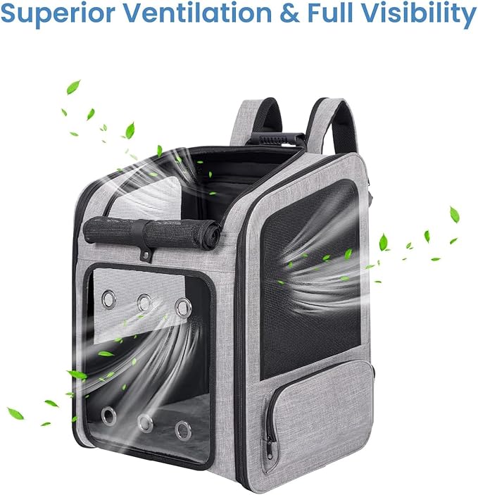 Extra Large Pet Carrier Backpack Cats Under 30 Lbs, for Dogs Puppies Rabbits Other Animals Under 25 Lbs, Ventilated Design, Great for Travel/Hiking/Outdoor Use