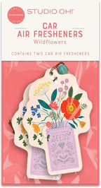 Studio Oh! Scented Hanging Car Air Fresheners - Pack of 2 - Natural & Exclusive Fragrance with DeoBoost Technology - Unique Design with Decorative Bead - Let Love Grow