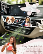Personalized Car Air Freshener Vent Clip, Custom Acrylic Photo Decorations, Easy to Install, Meaningful Gifts for Car Enthusiasts (Acrylic A, Head)