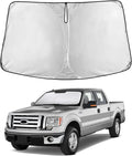 EcoNour Windshield Sunshade Compatible for Ford F150 2009-2012 2013 2014, Sun Visor for Front Windshield & Window Sun Shade Cover, UV Heat Blocker & Protector, Car Accessories