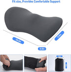 Lumbar Support Pillow for Office Chair and Car Seat, Lumbar Pillow with Adjustable Strap, Memory Foam Back Pillow for Lower Back Pain Relief, Back Support Pillow for Sitting, Driving, Traveling