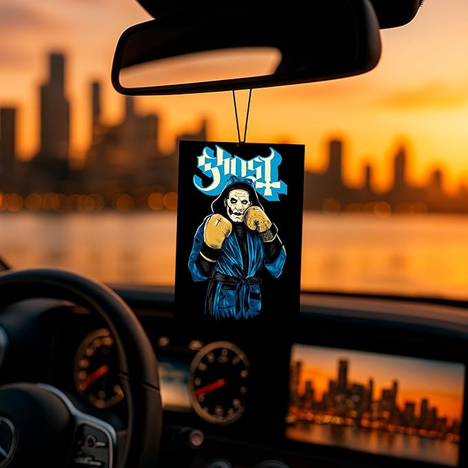 Rocksax Ghost Rite Here Hanging Air Freshener – Long-Lasting Vanilla Car Air Freshener for Home & Office – Double-Sided Print Rock Band Memorabilia Car Fresheners