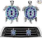 2Pcs Boho Bling Car Vent Clips - Cute Sea Turtles Air Freshen Car Accessories Dashboard Decorations, Cars Interior Diffuser Decor Gift for Women Lover and Friend