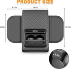 Armrest Cover for Car Fit for Jeep Gladiator - Center Console Cover with Cup Holders and 2 Storage Pockets(Grey)