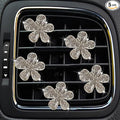 LARDROK 5 Pcs Car Vent Clip,Bling Flower Car Air Fresheners Vent Clips Cute Car Vent Decorations,Car Diffuser Rhinestone Car Interior Decoration Charm Car Vent Accessories