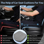 CAR PASS Premium Leather Car Seat Cushion, Comfort Memory Foam Driver Seat Cushion for Long Driving, Waterproof Non-Slip Seat Cushions for Cars, Truck, SUV, Office Chairs, Stadium, Gray ﻿