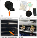 Car Air Fresheners Vent Clips 3 PCS Car Interior Accessories for Men Women Cute Skull Auto Air Conditioner Vent Clip Decor, for Car Office Home Halloween Christmas Gift (Pineapple Skull Set)