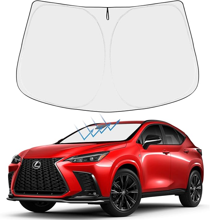 Proadsy Windshield Sunshade for 2022-2025 2026 Lexus NX NX250 NX350 NX350h NX450h+, Block Sun & UV Car Protector, Foldable Front Window Sun Shade Keep Car Cooler
