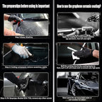 Graphene Ceramic Coating(60ML), 10H Ceramic Coating for Cars, High Gloss Anti-Scratch Nano Coat Kit Hydrophbic Mirror Paint Protection 3 Years Prorection