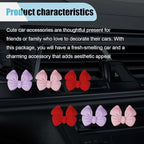 6PCS Bow Car Air Freshener Clips, Cute Air Conditioning Vent Clip, Aesthetic Car Interior Decoration Accessories, Automotive Dashboard Air Vent Trim Clip for Women Girl (Colorful 1)