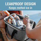 CleverMade Collapsible Insulated Cooler Bag – Leakproof Soft Cooler for Beach, Travel, Car – Bottle Opener