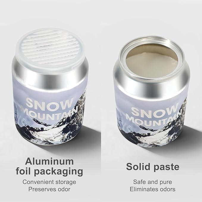 Air Freshener, Snow Mountain Scent Diffuser with Leak-proof Cap for Car & Home, Gel Car Diffuser for Bathroom, Closet, Basement, Garage and Small Spaces, 7.1 oz Each Lasts 45 Days, 2 Pack