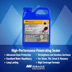Miracle Sealants 511 Impregnator Advanced Penetrating Sealer for Countertops, Stone, Tile & Grout, Gallon