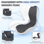 Truck Seat Cushion and Headrest 2-in-1 Set for Truck Driver, Lumbar Support Car Cushions for Long Haul Driving, Memory Foam for Semi Truck & Big Rig, Ergonomic Relief for Back & Sciatic Pain