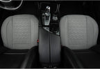 West Llama Linen Front Car Seat Cover Protector Anti-Slip Bottom Seat Cover Fits 95% of Vehicles,Wrapping Around The Bottom,Triangular Pattern(Gray-2Pcs)