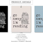 Mancheng-zi Book Lover Car Air Freshener 3Pcs, Book Reading Room Nook Library Bookish Air Freshener Hanging for Cars Closet Drawer or Books, Go Away I'm Reading Car Accessories Mirror Decor for Women
