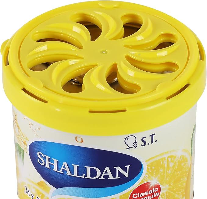 My Shaldan Japanese Room/Car Limonene Gel Natural Air Freshener Cans, Lemon Scent, 80g