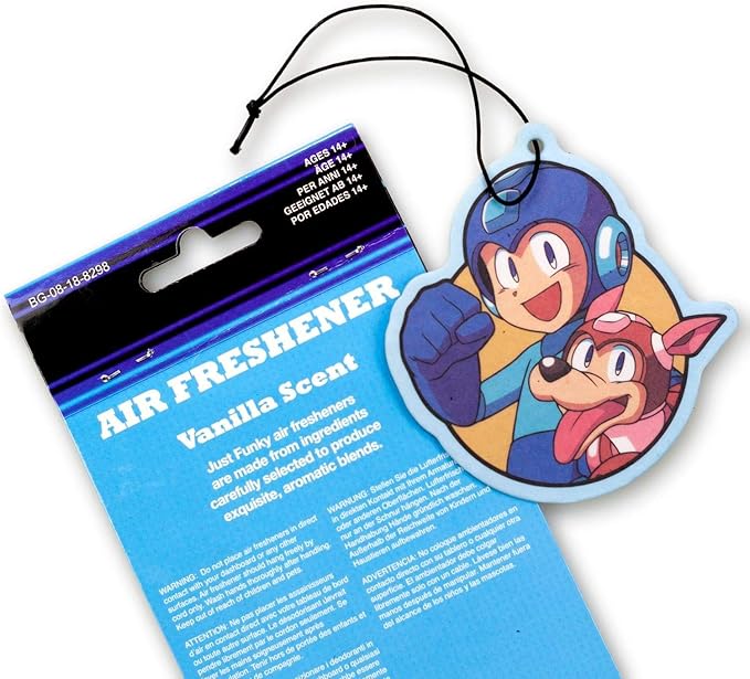 Mega Man and Rush Air Freshener | Vanilla Scented | Mega Man Legacy Collection