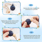 24 Pcs Black Car Hanging Air Fresheners Empty Glass Diffuser Bottles Pendant Perfume Bottle For Essential Oil Fragrance Aromatherapy Auto Interior Ornaments Decor (Oblate-Black)