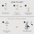 Llum Aqua Hanging Car Air Freshener – Luxury Automotive Perfume Diffuser 10ml (0.34 fl oz), Long-Lasting Fragrance, Alcohol-Free Non-Toxic Car Scent, Glass Bottle With Wood Cap & AC Vent Clip