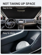 Proadsy 2026 Upgrade Windshield Sun Shade Custom Fit 2015-2024 Ford Edge Foldable Front Sunshade Protector Sun Visor Blocks UV Rays Keep Car Cooler