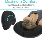 Vive Inflatable Lumbar Pillow - Cushion for Airplane Seat Travel Support - Lower Back Cushion for Car, Office Chair - Adjustable Firm Air Neck Pain, Sciatica Relief - Compact Portable Camping Headrest