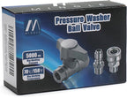 M MINGLE Ball Valve Pressure Washer, 3/8" Quick Connect Ball Valve for Power Washer Hose, 5000 PSI