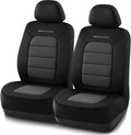 Skechers Memory Foam Seat Covers,Thick Cool Touch Fabric Seat Covers,Front Seat Covers Airbag Compatible,Automotive Comfort Protection for Most Cars,Vans,Trucks,SUV,Floor Grey