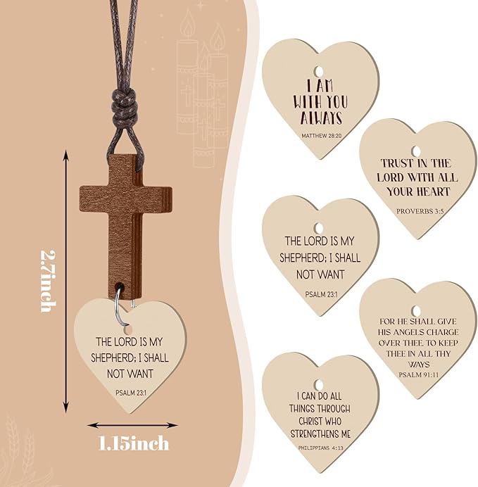 Sivak 5 Pcs Cross Car Air Fresheners Christian Heart Cross Hanging Gift for Driver Bible Car Mirror Rearview Decor Accessories Religious Scented Church Sunday School Gift