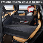 Medium Dog Car Seat,Back Seat Extender for Dogs,Waterproof Large Dog Seat Cover for Backseat, Pet Bed for Car Hammock(Black-s)