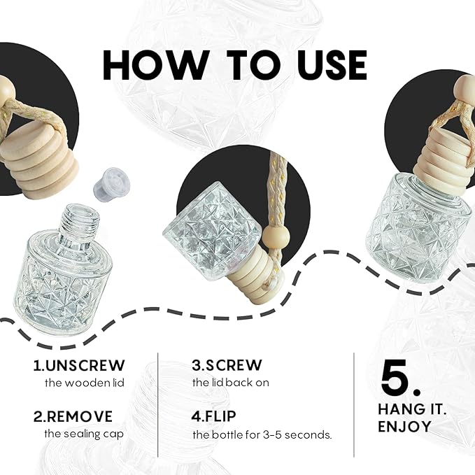 Car Air Freshener-Soft Sandal Scent Car Fresheners Long Lasting Essential Oil Car Diffuser- Cute Car Accessories for Women Interior without Methyl Carbitol&Hexylene Glycol
