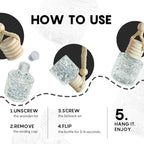 Car Air Freshener-Celestial Linen Scent Car Fresheners Long Lasting Essential Oil Car Diffuser- Cute Car Accessories for Women Interior without Methyl Carbitol&Hexylene Glycol