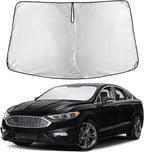 EcoNour Windshield Sunshade Compatible for Ford Fusion 2013-2019 2020 2021, Sun Visor for Front Windshield & Window Sun Shade Cover, UV Heat Blocker & Protector, Car Accessories