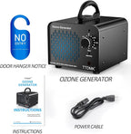 Ozone Generator 218,000mg/h, Commercial Ozone Machine Odor Removal, High Capacity Ozone Machine, Home Ozone Generator for Car, Home, Smoke, Pet, etc (Black) - by TTDMK